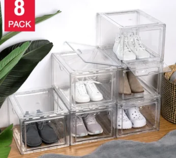 STACKABLE SHOE BOXES 8PK