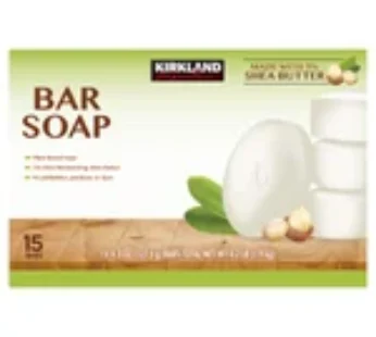 Kirkland Signature Bar Soap with Shea Butter, 15 Bars – Brand New