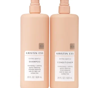 Kristin Ess Extra Gentle Shampoo and Conditioner, 28 fl oz, 2-pack – New Open Box