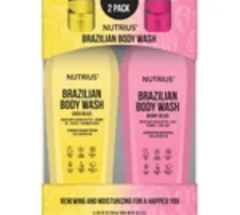 Nutrius Brazilian Body Wash, Coco Bliss and Berry Bliss, 25.4 fl oz, pack 2