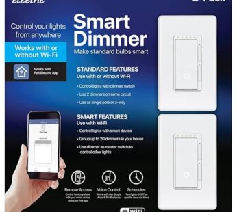 Feit Electric Single Pole 3-Way Wi-Fi Smart Dimmer Switch (2 Pack)