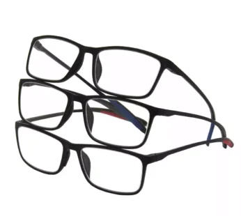 New Design Optics by Foster Grant Dax Plastic Rectangle Reading Glasses, 3-pack +3.00