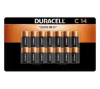 New Duracell C Alkaline Batteries, 14-count