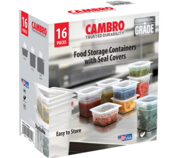 Cambro Freshpro Mini Food Storage Container Set with Lid, Translucent, 8 ct –  New Open Box