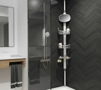 Artika Azzuro Standing Shower Caddy Light Gray