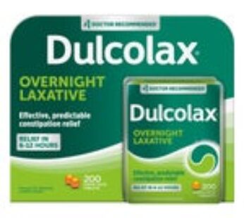 New Dulcolax Laxative, 200 Tablets