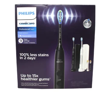 Philips Sonicare Professional Clean Power Toothbrush Set (Black /White) 2 Pack set – Like New