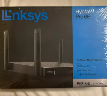 Linksys MR75MS Hydra Pro 6E Tri-Band Mesh WiFi 6E Router – New-Open Box