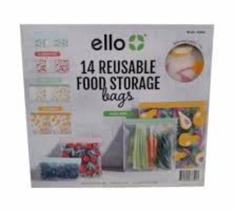 Ello 14 Reusable Food Storage Bags – Brand New