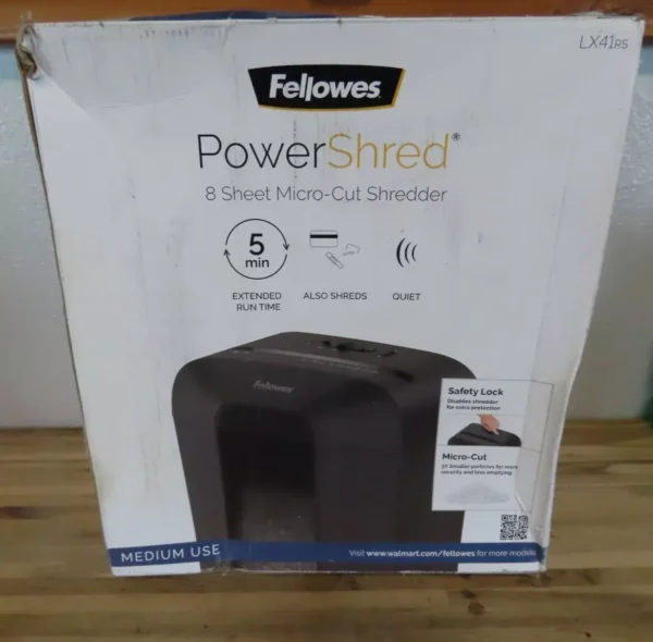 Fellowes 4400101 8MC Shredder-LX41 8 Sheet Micro Cut Paper Shredder