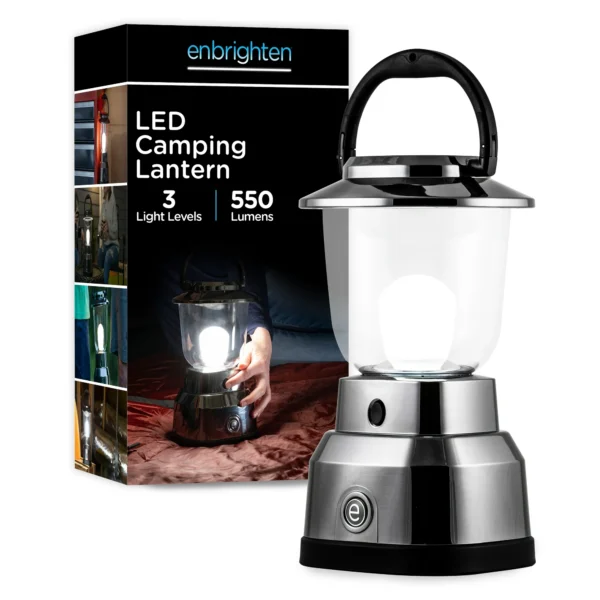 Enbrighten Rechargeable LED Lantern with USB Charging for Camping and Emergencies