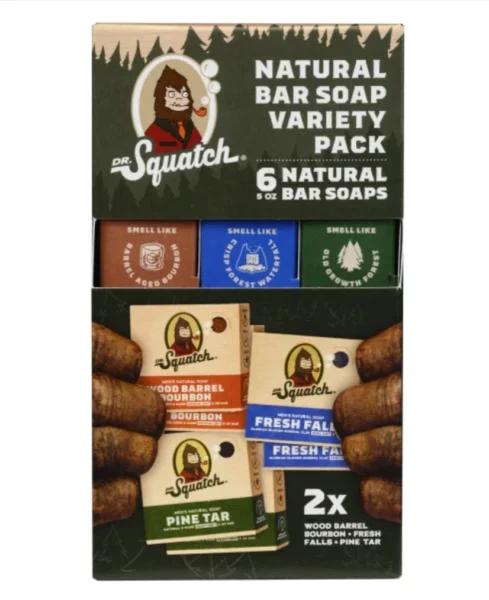 Dr. Squatch Natural Bar Soap 990301955 Variety Pack 5 Ounce (Pack of 6)