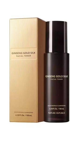 NATURE REPUBLIC GINSENG GOLD SILK TONER 130ml  4.39 FL. OZ.