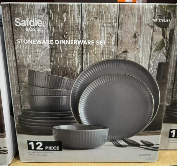 Safdie 12 Piece Stoneware Dinnerware Set