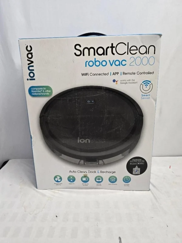 Iconic Smartclean 2000 Robovac - Wifi Robotic Vacuum With App And Remote Control 8788JCP - BLACK ONE SIZE