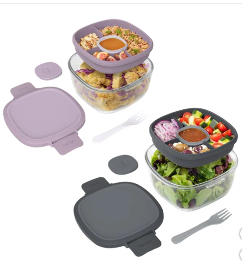 Bentgo Glass Salad Container, 2-pack