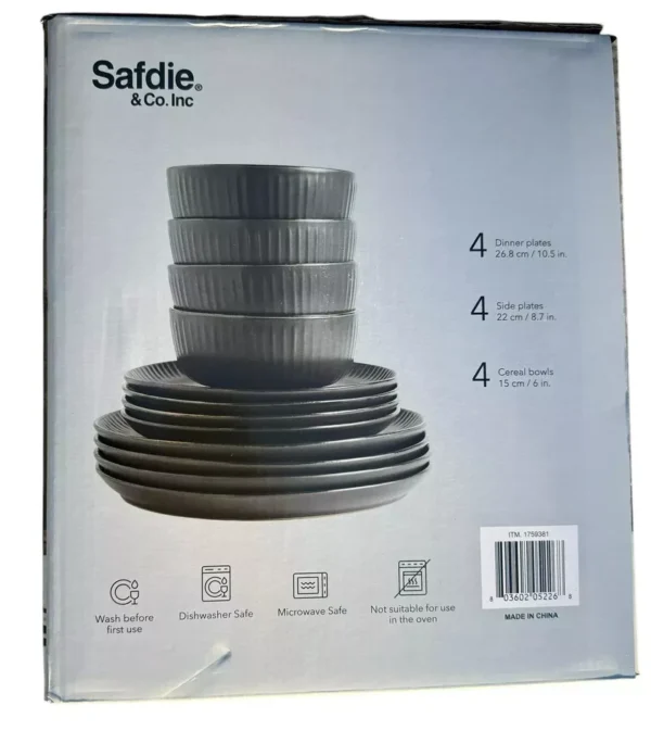 Safdie 12 Piece Stoneware Dinnerware Set - Image 3