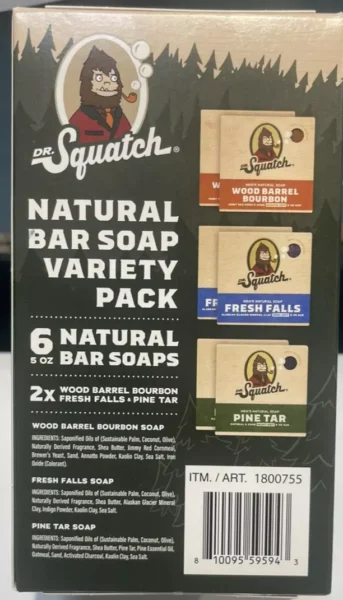 Dr. Squatch Natural Bar Soap 990301955 Variety Pack 5 Ounce (Pack of 6) - Image 3
