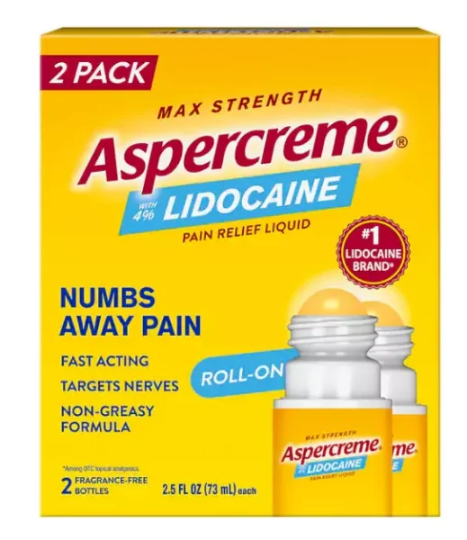 Aspercreme Lidocaine No-Mess Roll-on 2 Pack