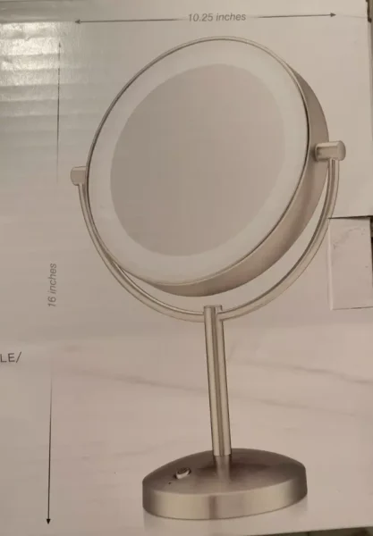 Conair LED Double-Sided 1x/10x Vanity Mirror - Rounded - Image 2