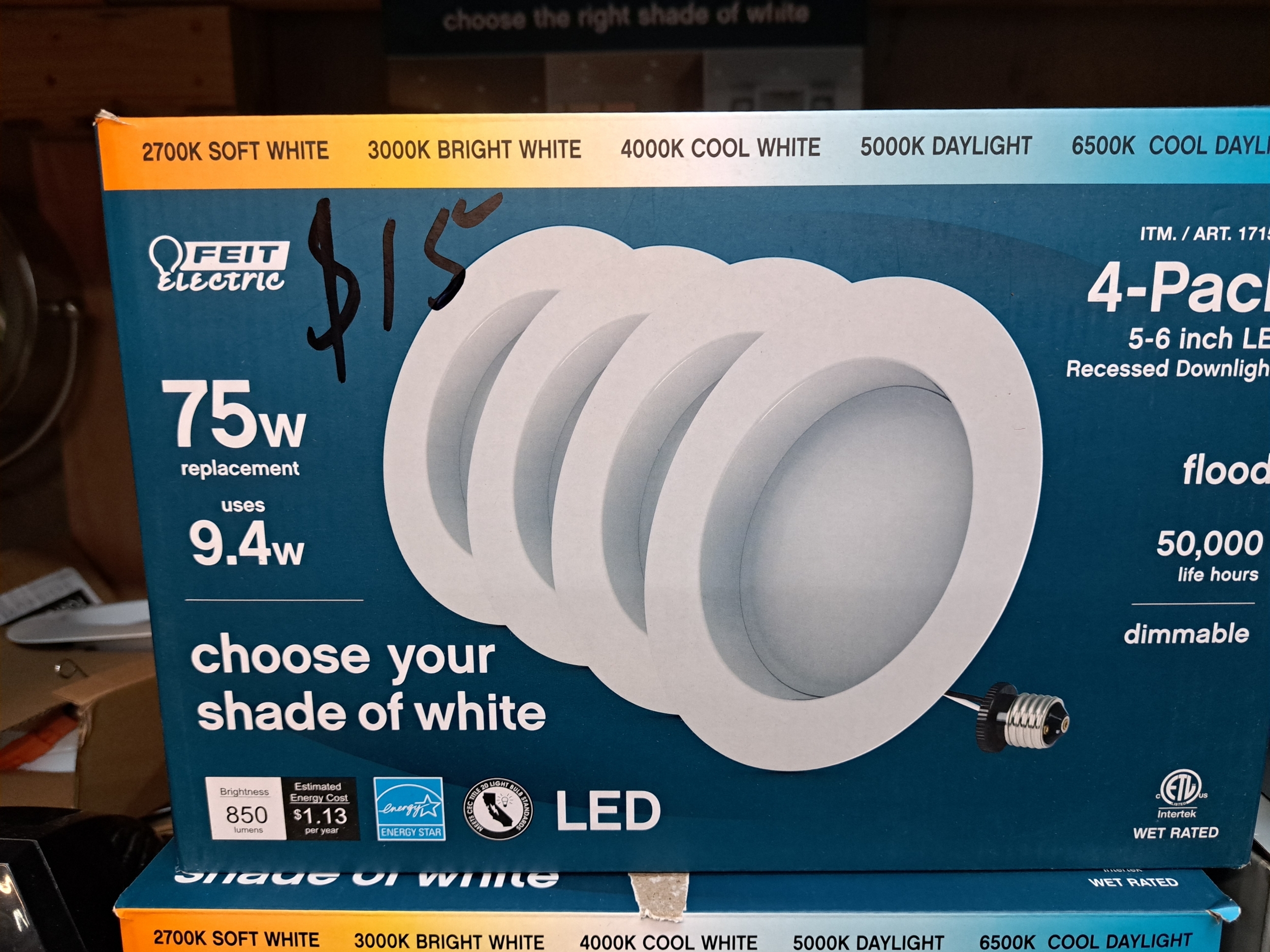 Feit Electric 75W Replacement 5-CCT LED Recessed Downlight 4 Pack