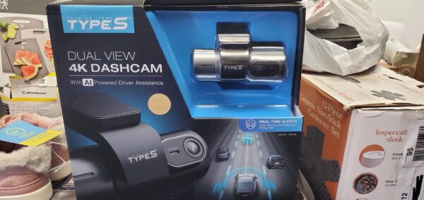 Type S T401 4K Dual View Dash Cam W/AI Driver Assistance in-Car Surveillance