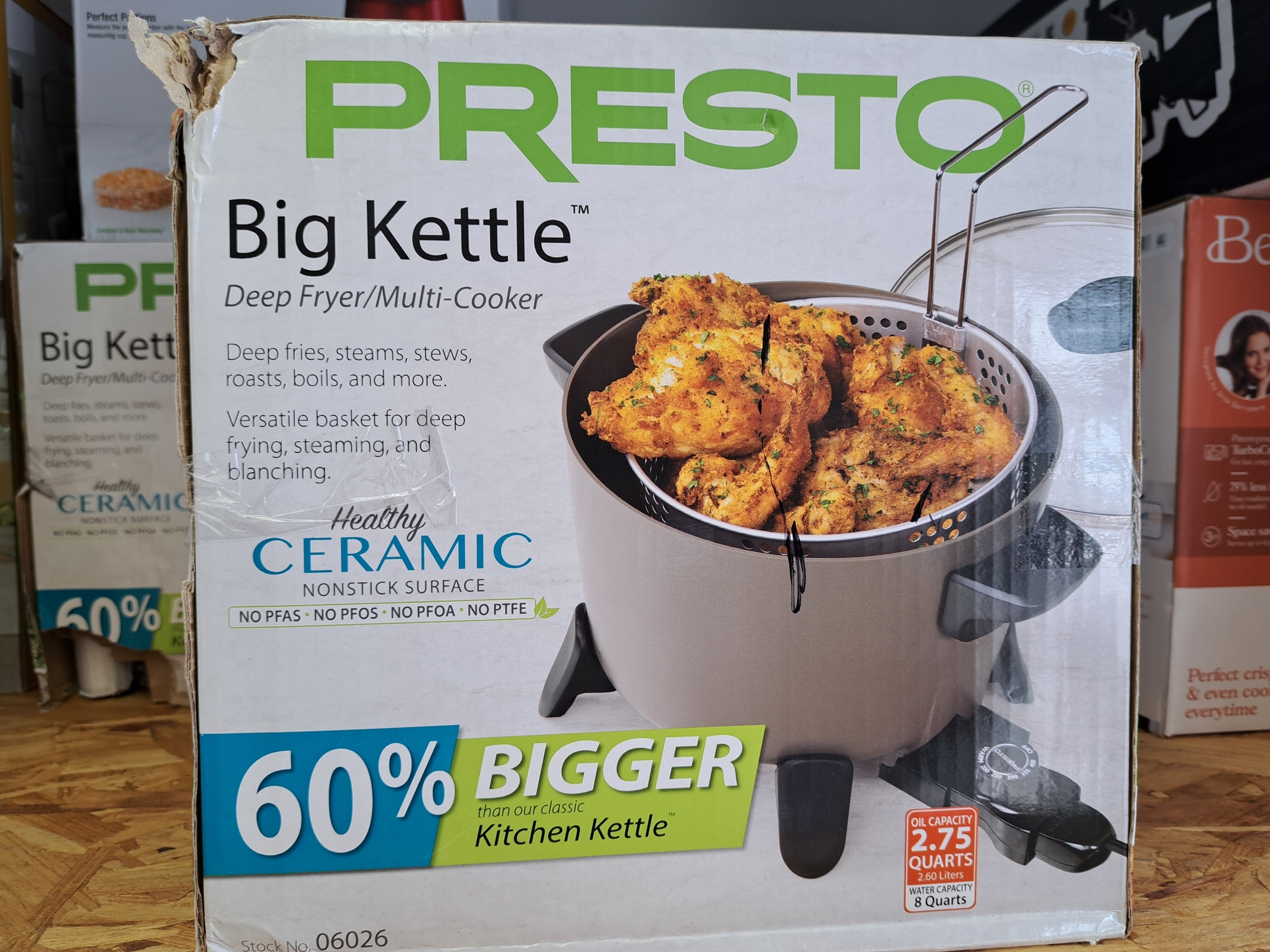 Presto Big Kettle Ceramic Deep Fryer/Multi-Cooker