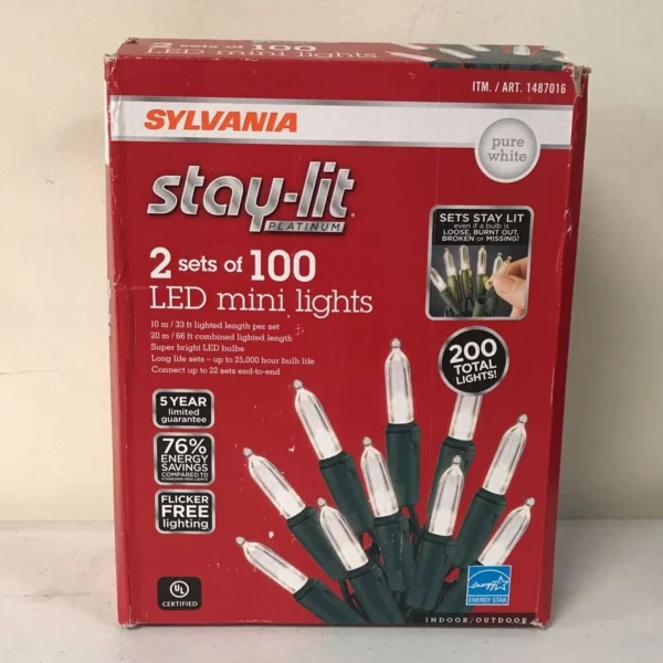 Sylvania Multi Color C9s Faceted Stay-lit 2 Sets 2/50 LED Lights 100 LED