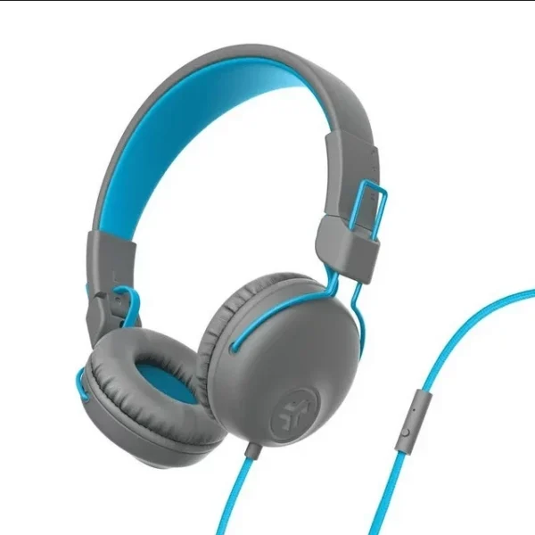 JLab HASTUDIORGRYBLU4 Audio Studio On-Ear Headphones - Wired GrayBlue