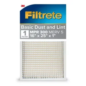 16x25x1 Air Filter MPR 300 MERV 5 Dust