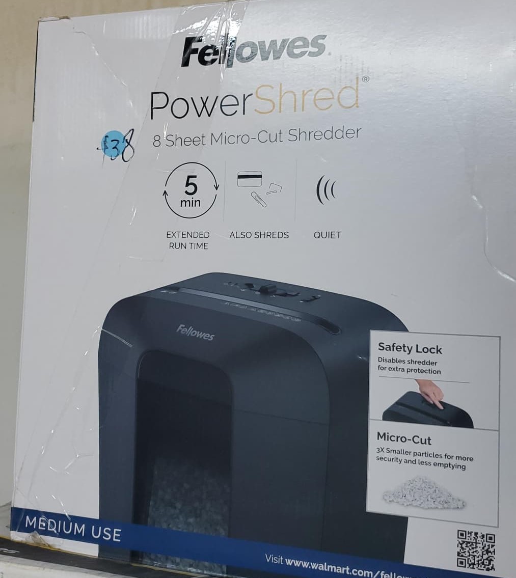 Fellowes Powershred 8 Sheet Micro-Cut Shredder