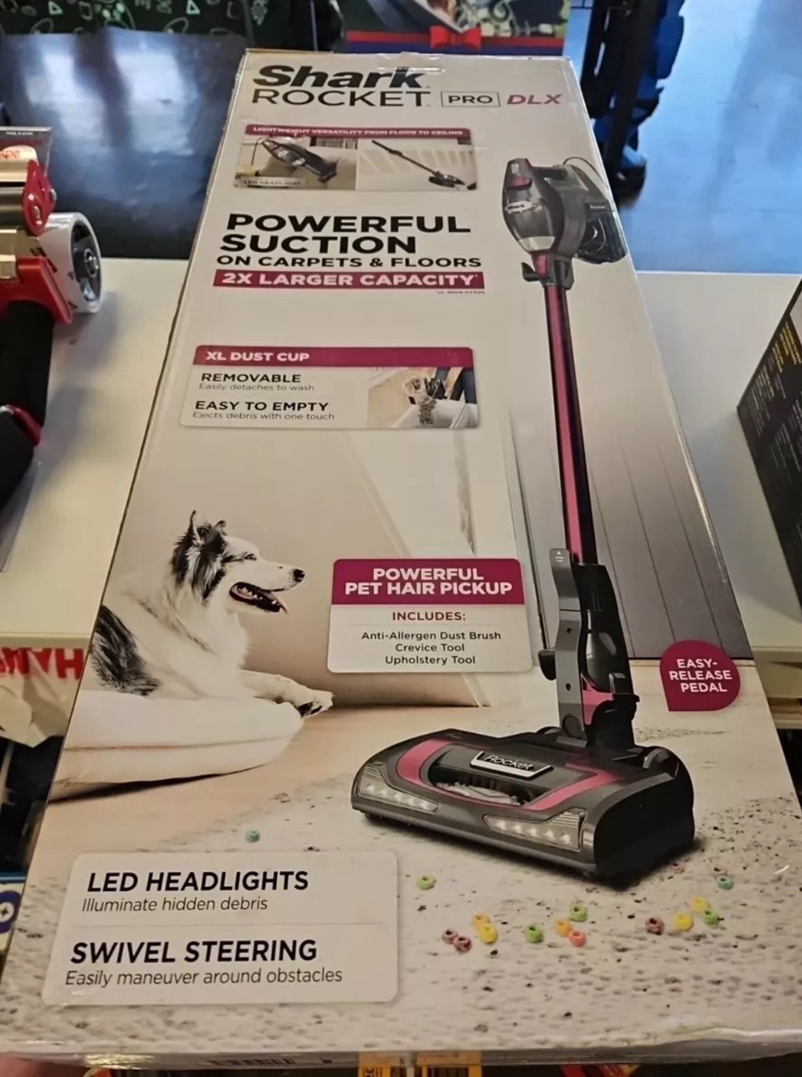 the Shark Rocket Pro DLX Corded Stick Vacuum (Model HV371)
