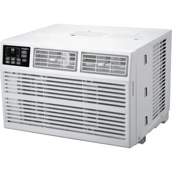 Whirlpool WHHW081AW 350 Sq. Ft. 8,000 BTU Window Mounted Air Conditioner with Supplemental Heat (White)