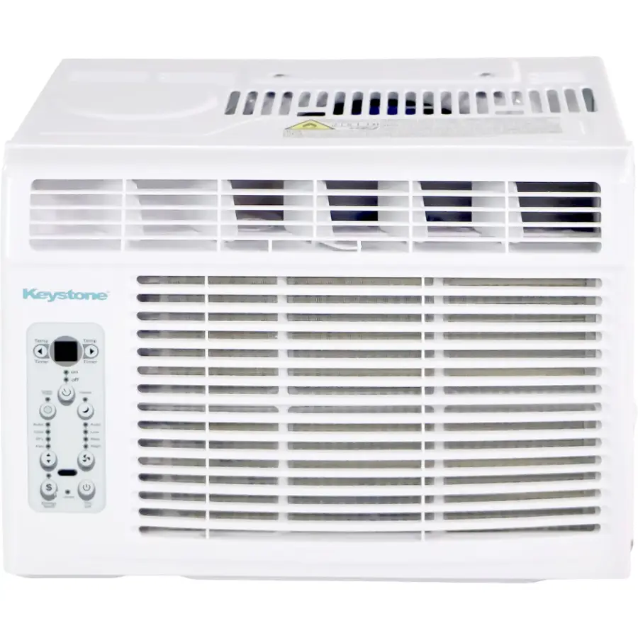 Keystone KSTAW12CE 12,000 Btu 550 Sq Ft. Window-Mount Air Conditioner With Remote Control, White