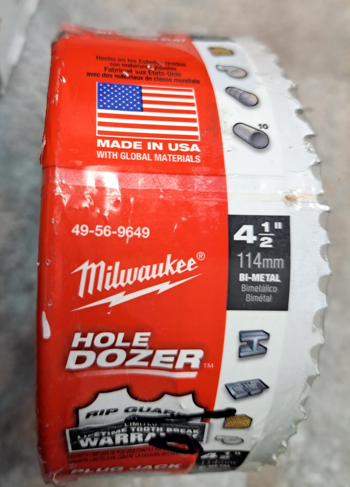 Milwaukee Tool 49-56-9649 4-12 Hole Dozer Bi-Metal Hole Saw