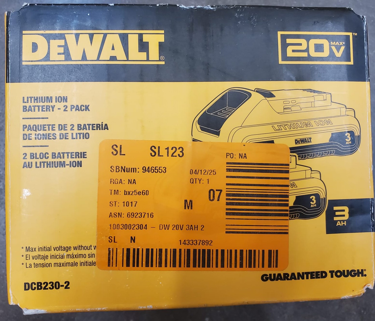 DEWALT 20V MAX Compact Lithium-Ion 3.0Ah Battery Pack