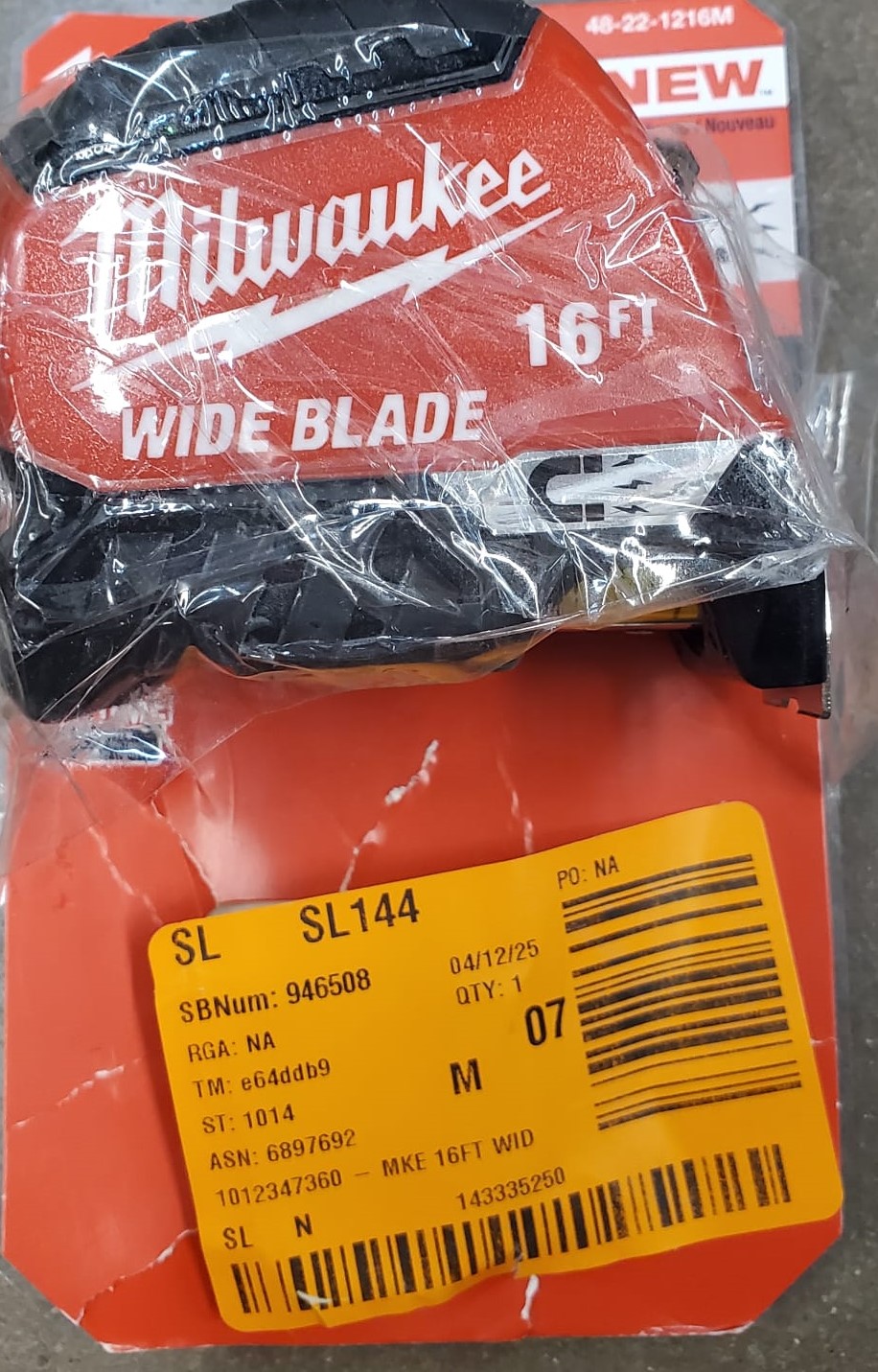 Milwaukee 16 ft. Wide Blade Magnetic Tape Measure With 16 ft. Reach