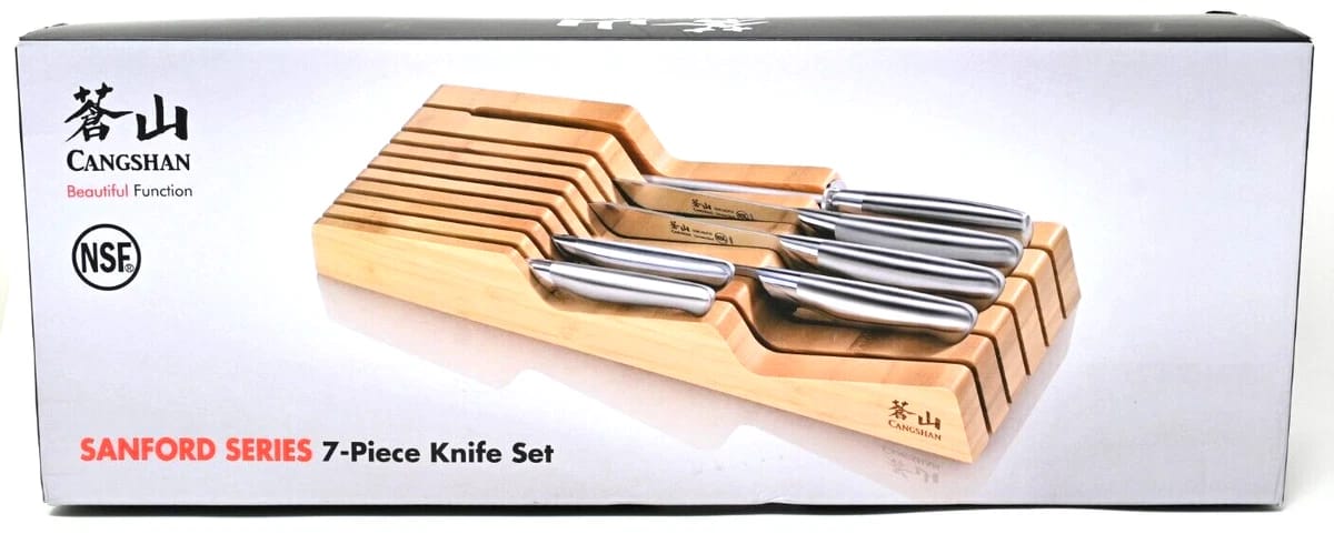 Cangshan Sanford Series 1027167 German Steel 7-Piece Knife In Drawer Set