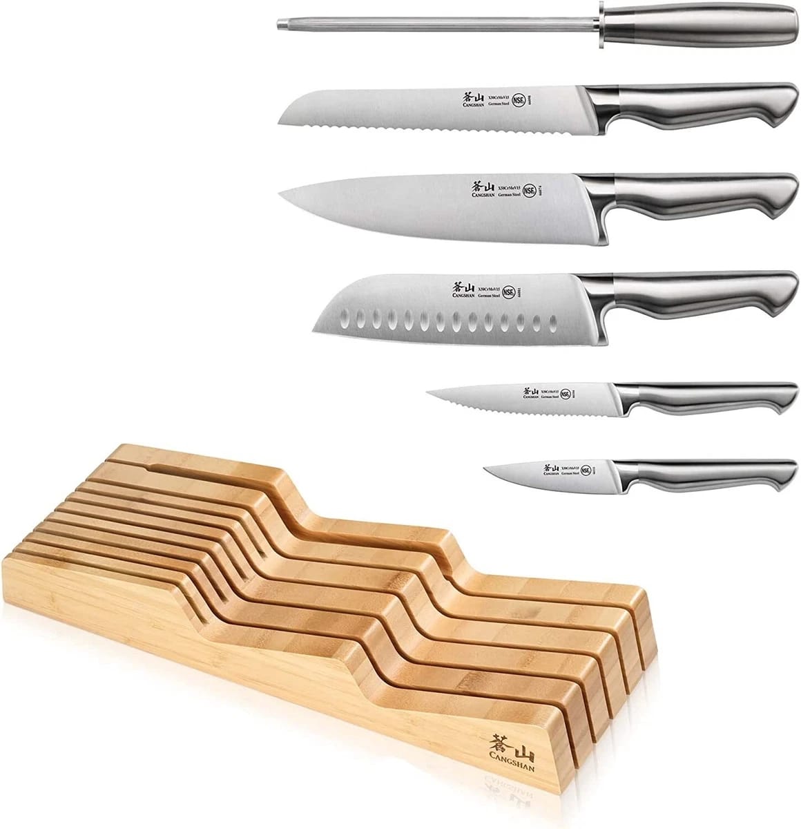 Cangshan Sanford Series 1027167 German Steel 7-Piece Knife In Drawer Set - Image 3