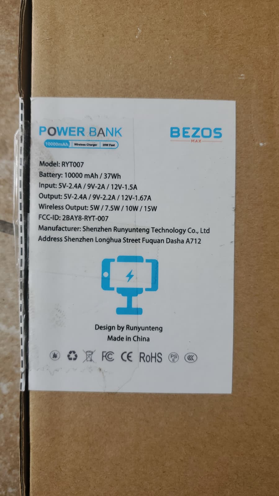 BEZOS 10000MAH POWER BANK RYT007 - Image 3