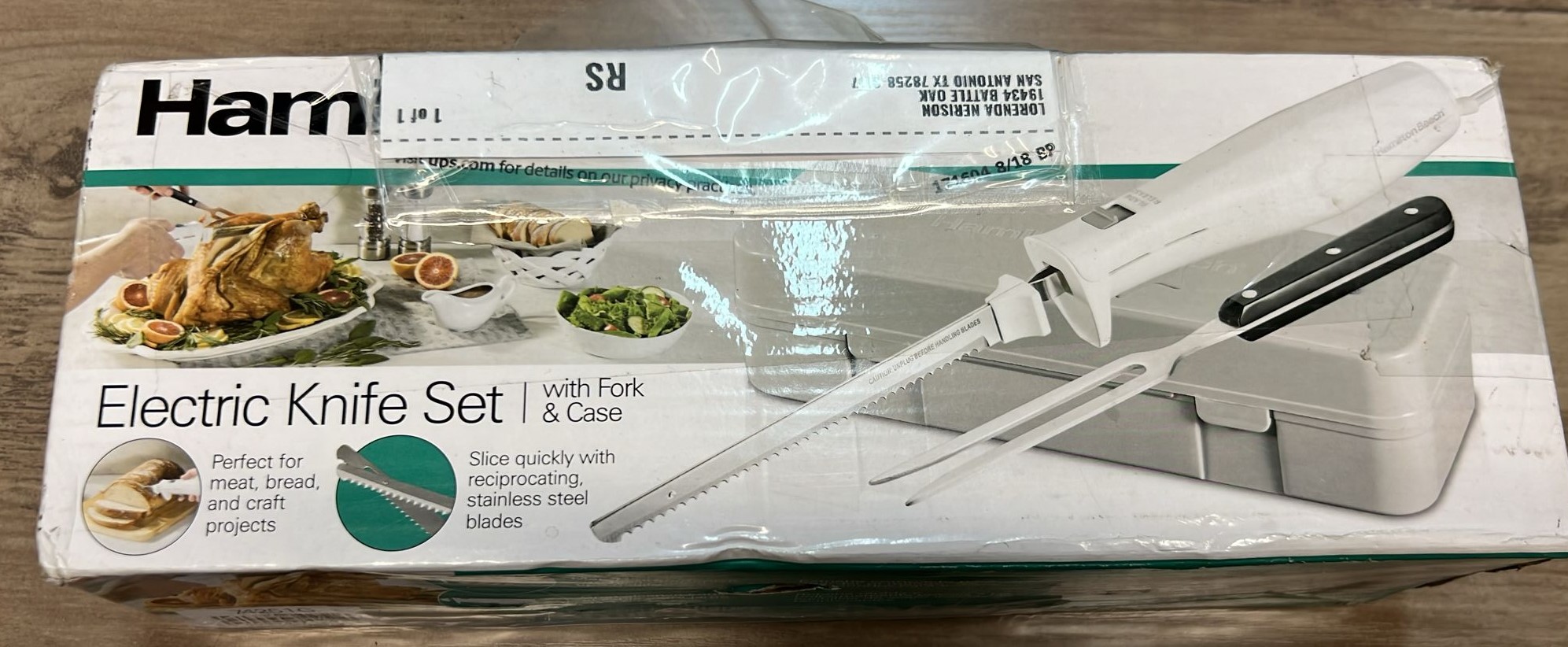 Hamilton Beach Electric Knife Set for Carving Meats Poultry 74250R