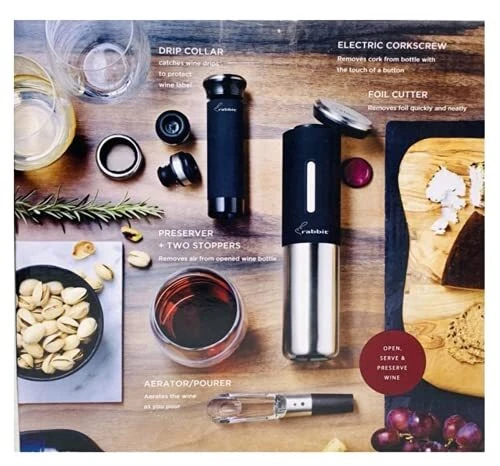 Rabbit 8 Piece Electric Wine Set - Image 4