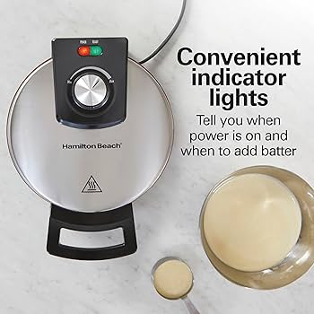 Hamilton Beach Belgian Waffle Maker, Nonstick Surface