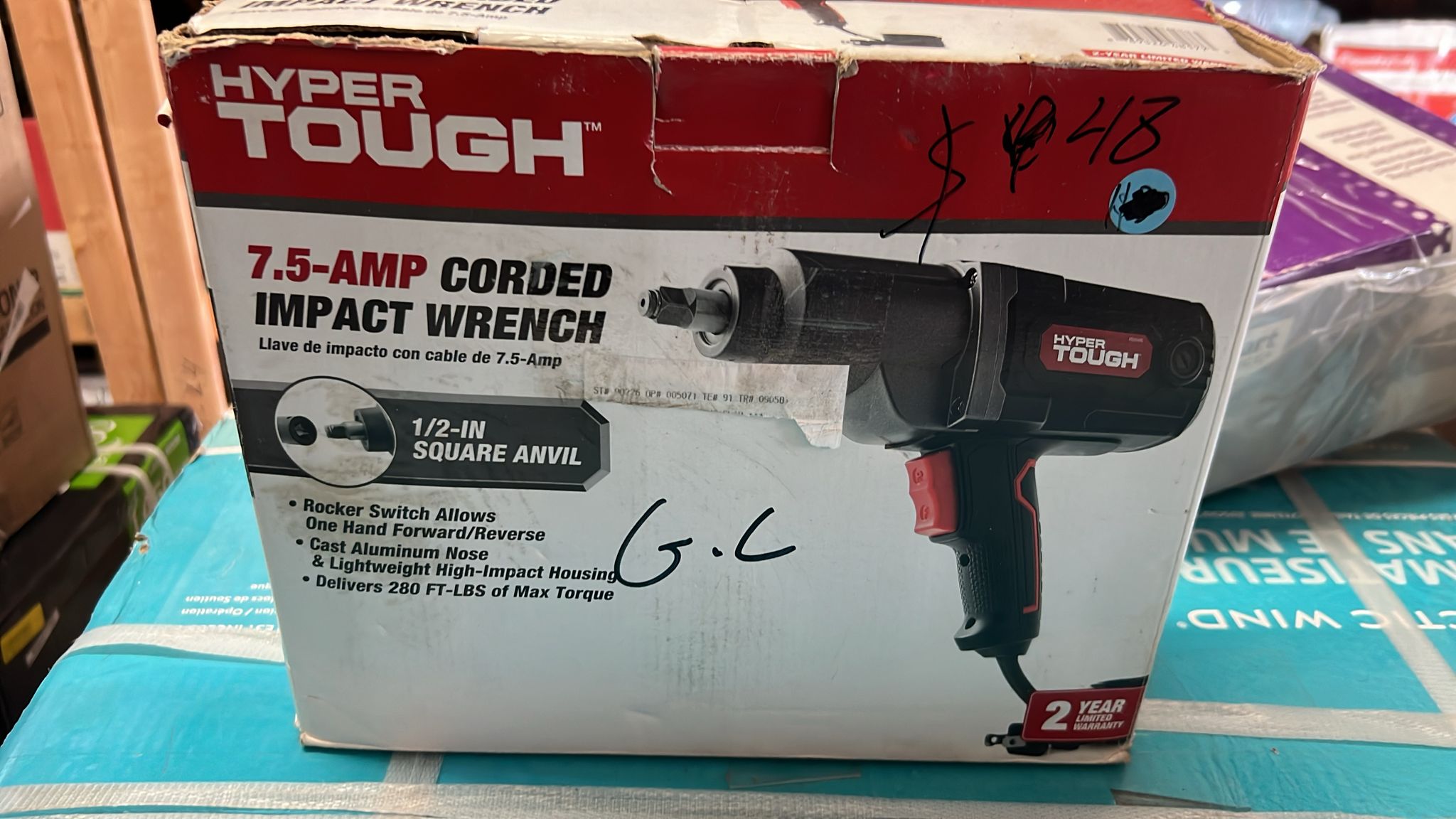Hyper Tough 7.5 Amp Corded 1/2” Impact Wrench