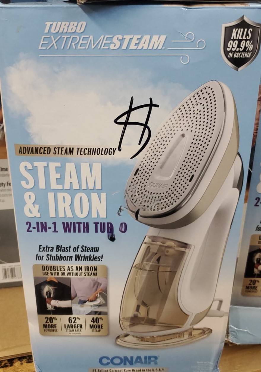 Conair 2-in-1 Steamer & Iron with Gentle Temp