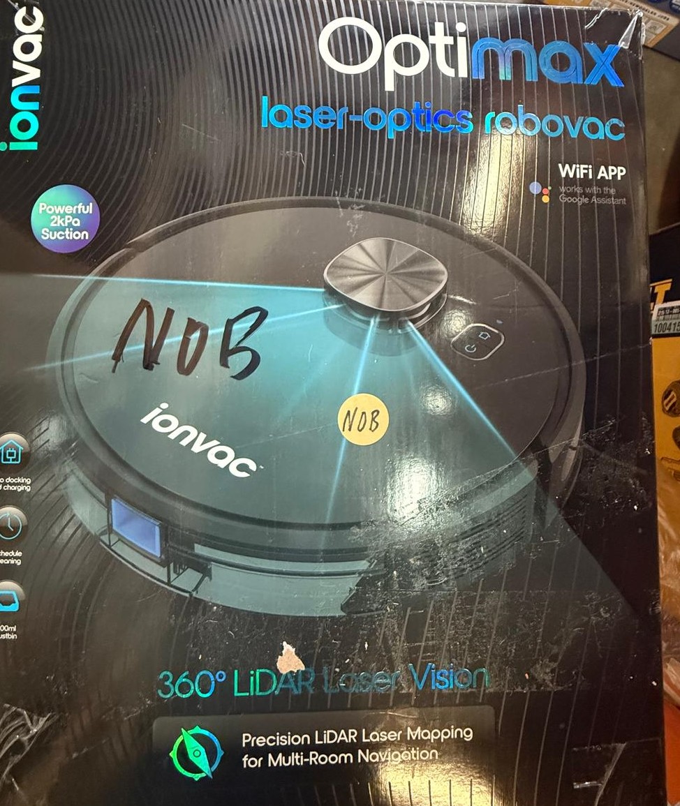 Ionvac OptiMax Robovac, Laser Mapping Robot Vacuum Cleaner with Wi-Fi