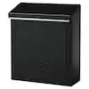 Townhouse Black, Medium, Galvanized Steel, Locking, Vertical, Wall Mount Mailbox