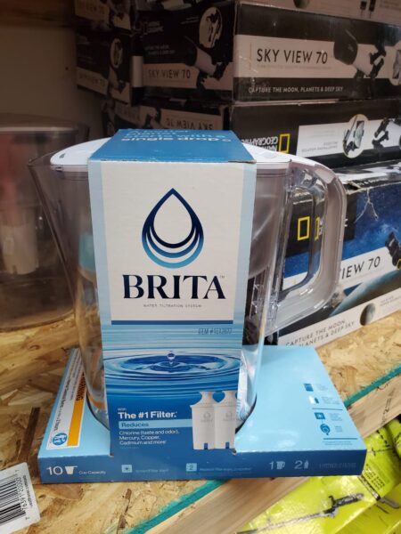 Brita Large 10 Cup Water Filter Pitcher with 1 Brita Elite Filter, Made Without BPA, Huron, White - Image 2