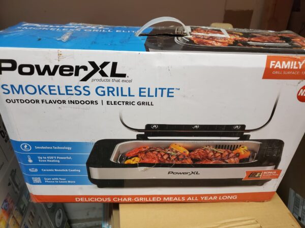 PowerXL Smokeless Grill Elite, AirFlow Technology, Smoke Capture Fan