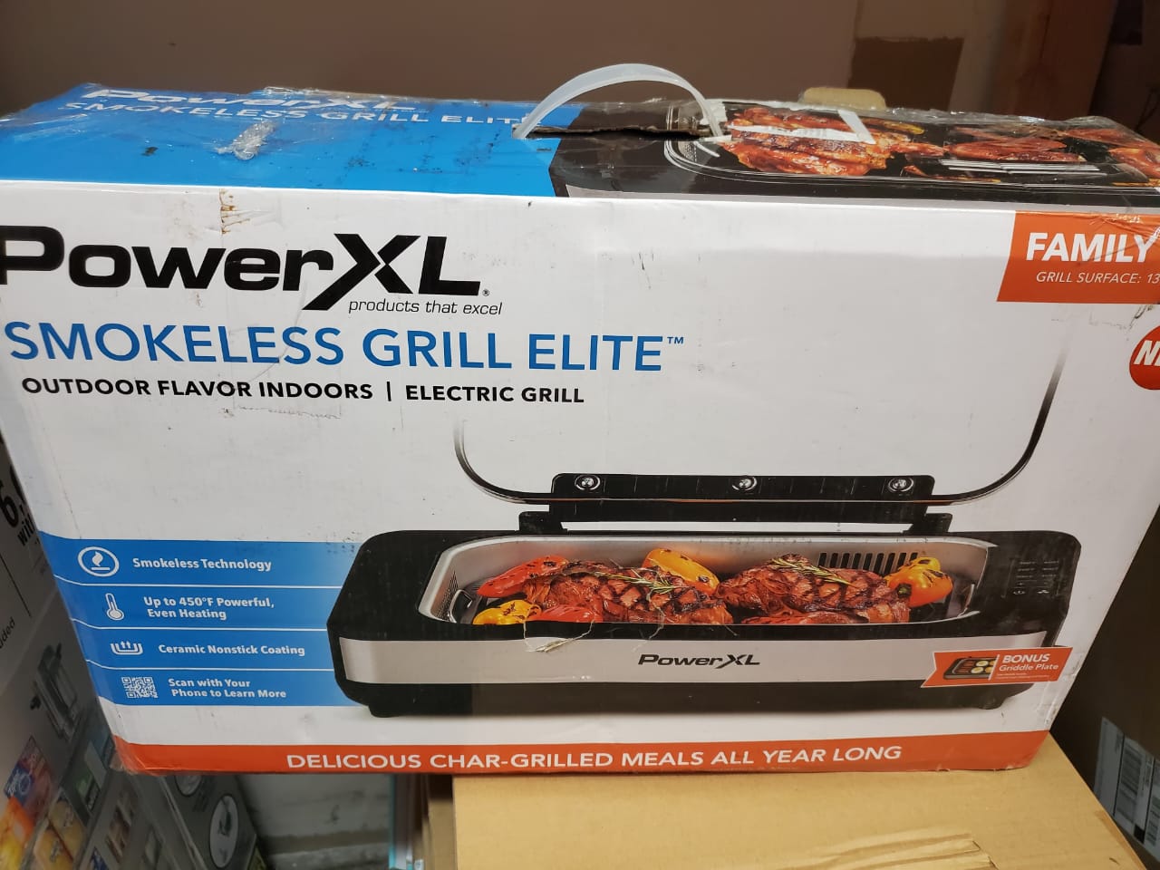PowerXL Smokeless Grill Elite, AirFlow Technology, Smoke Capture Fan